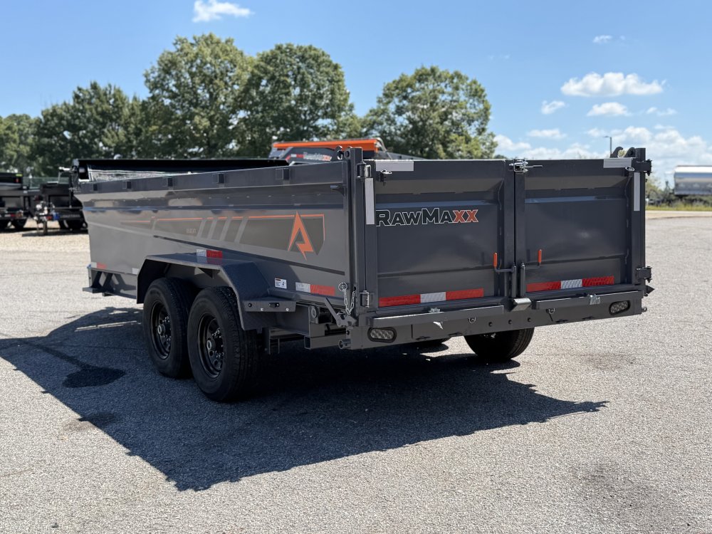 2027 RawMaxx GDX KNIGHT 83X16 HIGH SIDE TELESCOPIC CYLINDER 14K GVWR Dump Trailer