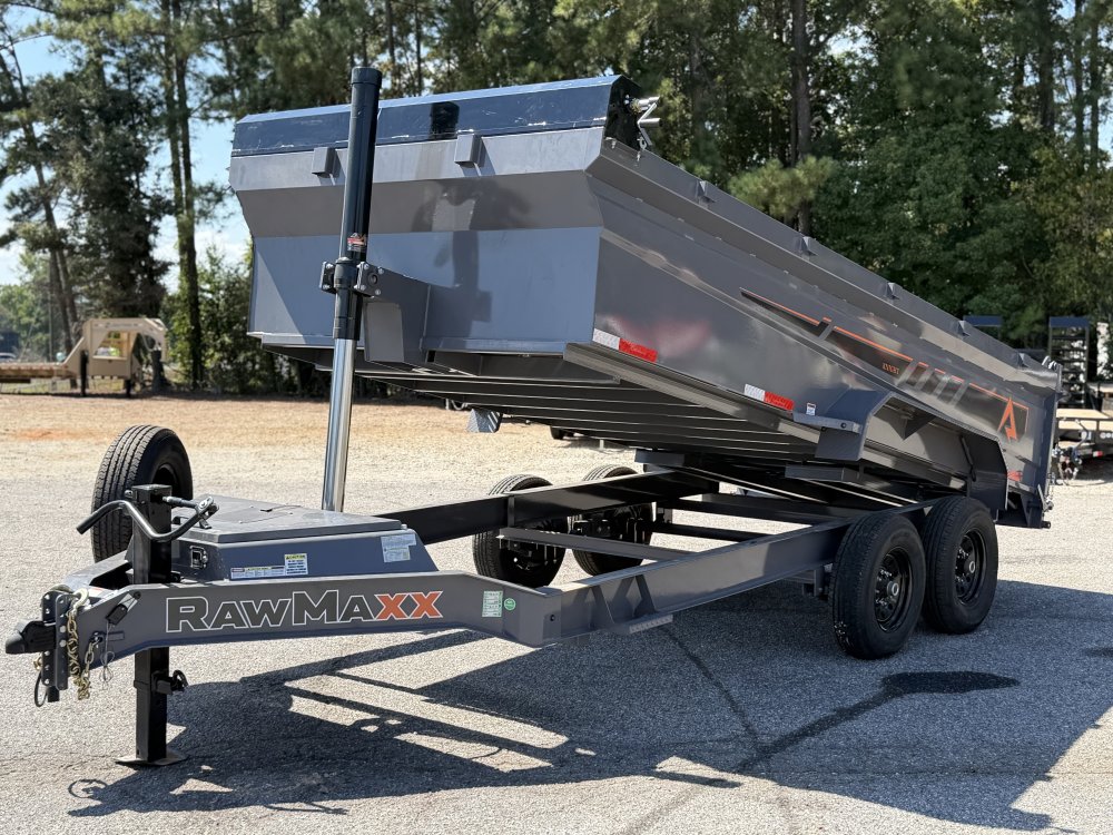2027 RawMaxx GDX KNIGHT 83X16 HIGH SIDE TELESCOPIC CYLINDER 14K GVWR Dump Trailer