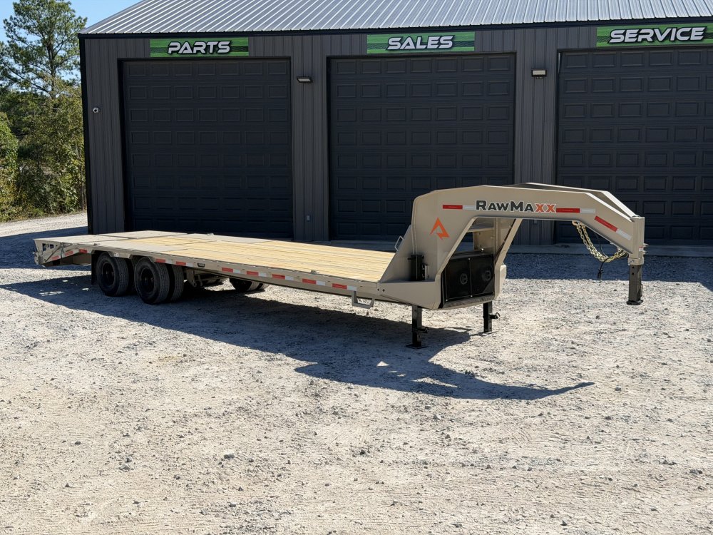 2027 RAWMAXX FDX 102X30 GOOSENECK W/12K AXLES, HYDRAULIC DISC BRAKES, MAXX RAMPS, TORQUE TUBE, AND 1
