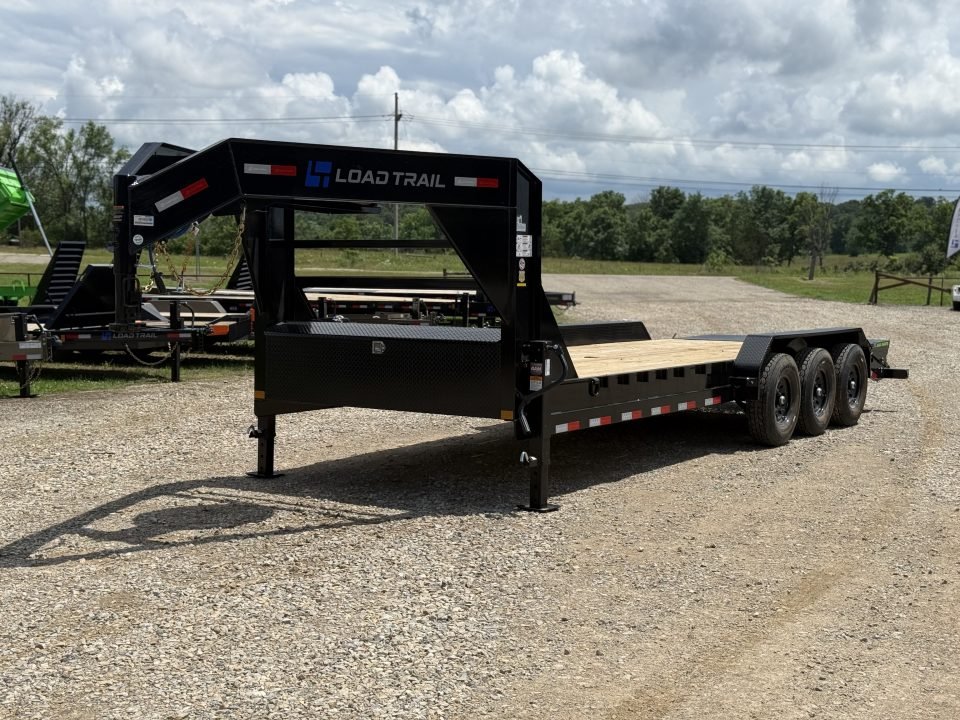 2026 Load Trail GC 83X24 GOOSENECK W/MAX RAMPS, 14 PLYS, AND 4' RAISED NECK 21K GVWR Equipment Trail