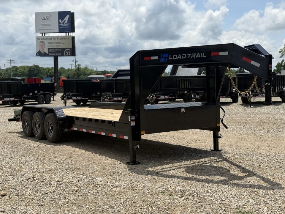 2026 Load Trail GC 83X24 GOOSENECK W/MAX RAMPS, 14 PLYS, AND 4' RAISED NECK 21K GVWR Equipment Trail