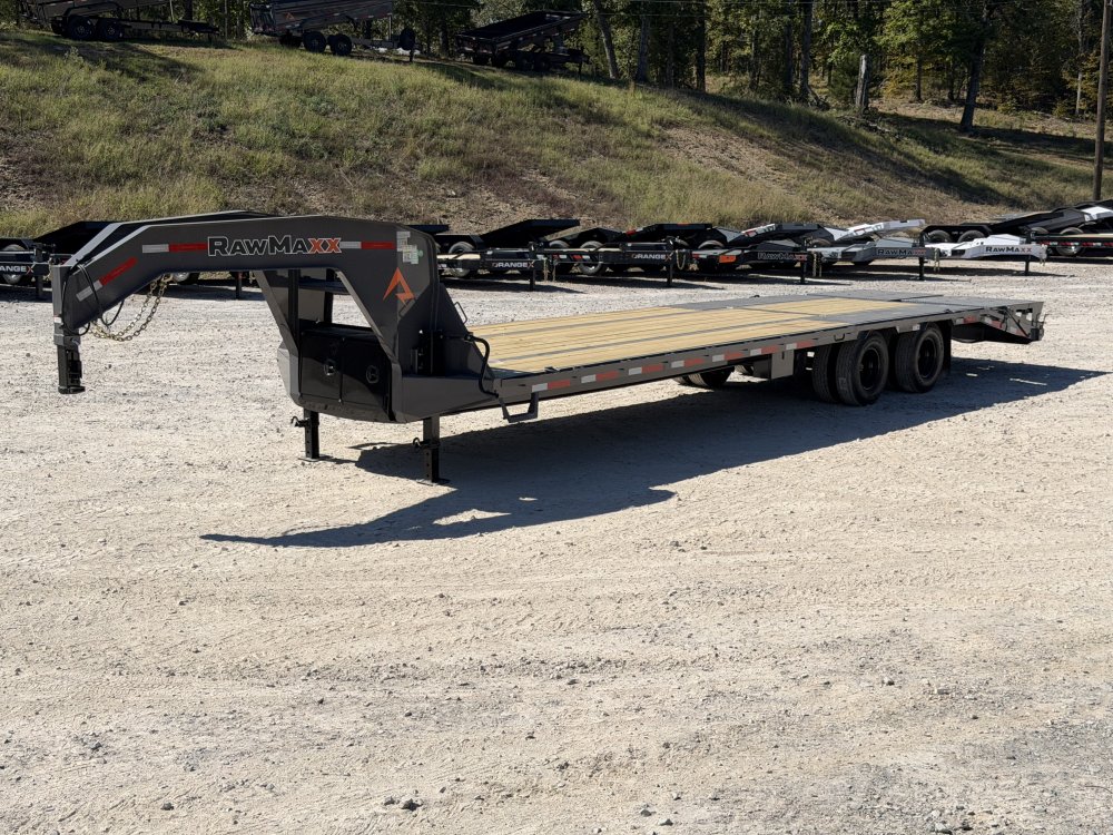 2027 RAWMAXX FDX 102X32 GOOSENECK W/12K AXLES, HYDRAULIC DISC BRAKES, MAXX RAMPS, TORQUE TUBE, AND 1