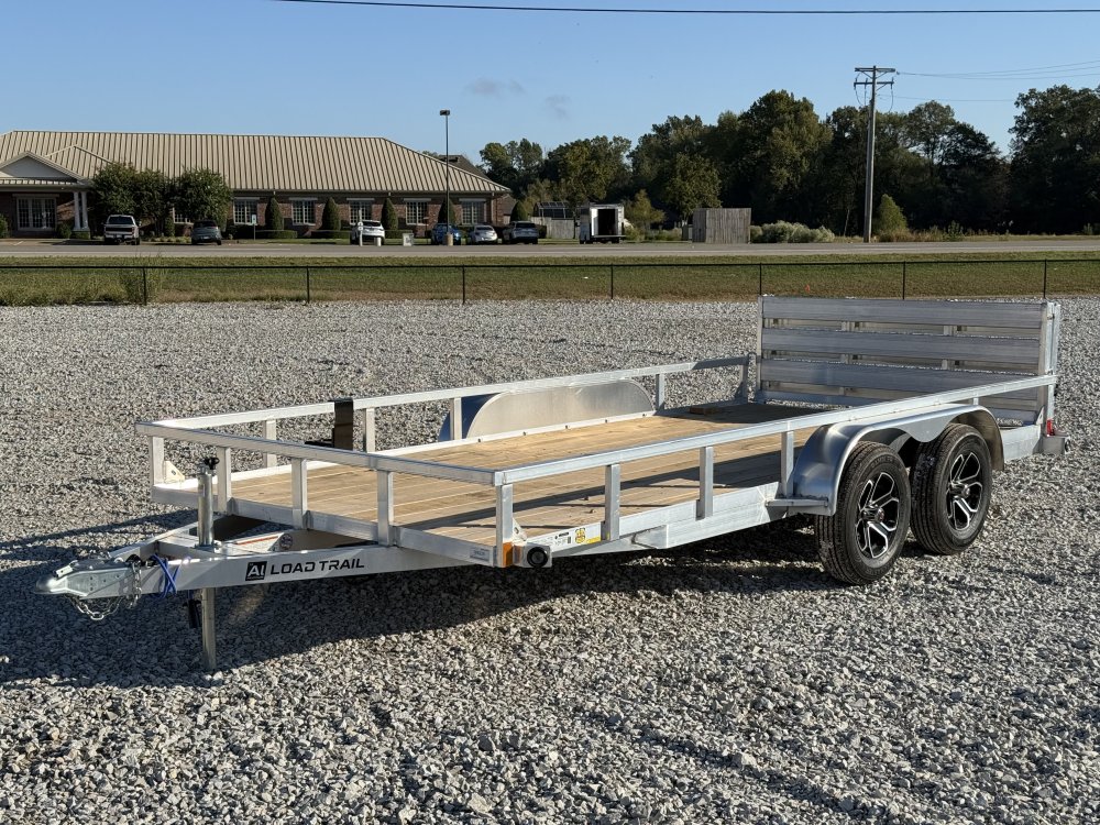 2027 Load Trail UA 83X16 TA / ALUMINUM FRAME/ 55" BI-FOLD TAILGATE / 2 BRAKE AXLES / ALUMINUM WHEELS