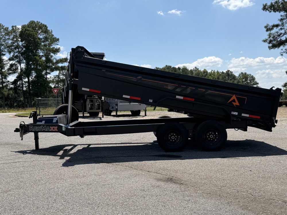 2027 RawMaxx GDX KNIGHT 83X16 HIGH SIDE TELESCOPIC CYLINDER 14K GVWR Dump Trailer