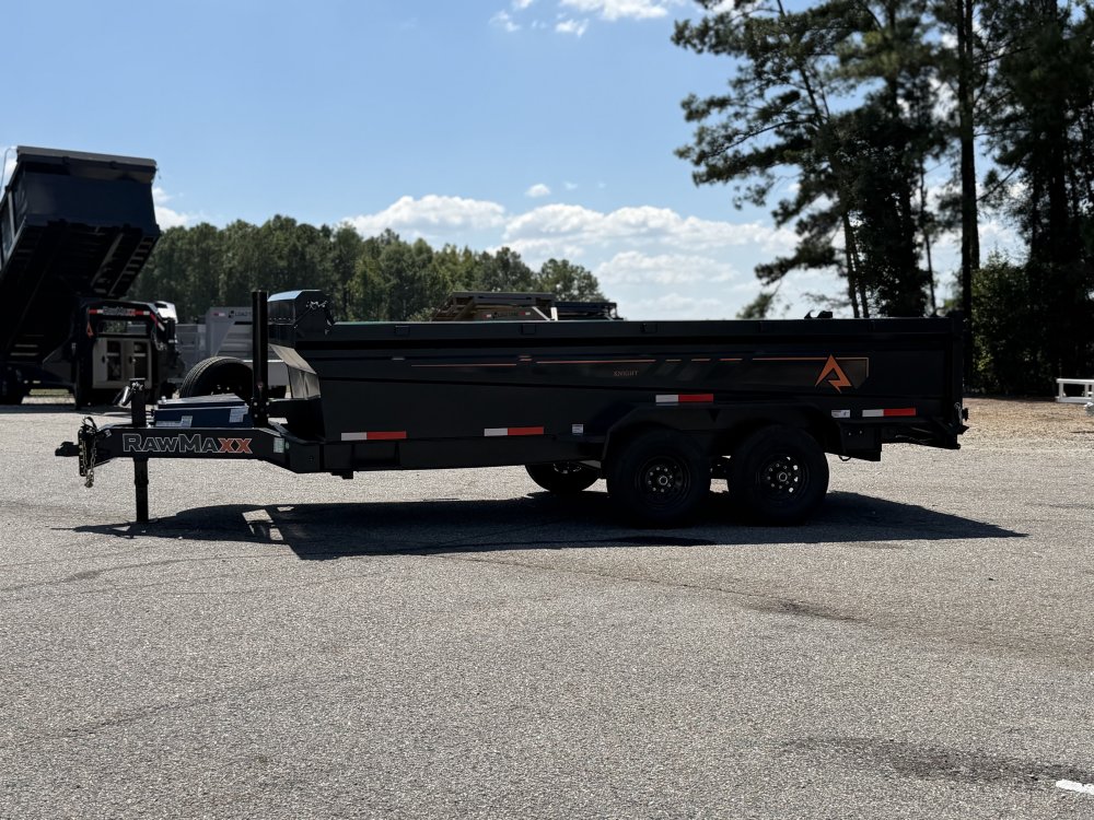 2027 RawMaxx GDX KNIGHT 83X16 HIGH SIDE TELESCOPIC CYLINDER 14K GVWR Dump Trailer