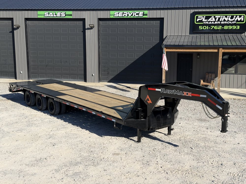 2027 RAWMAXX FDX 102X32 GOOSENECK W/ TRIPLE 10K AXLES, ELECTRIC BRAKES, MAXX RAMPS, TORQUE TUBE, AND