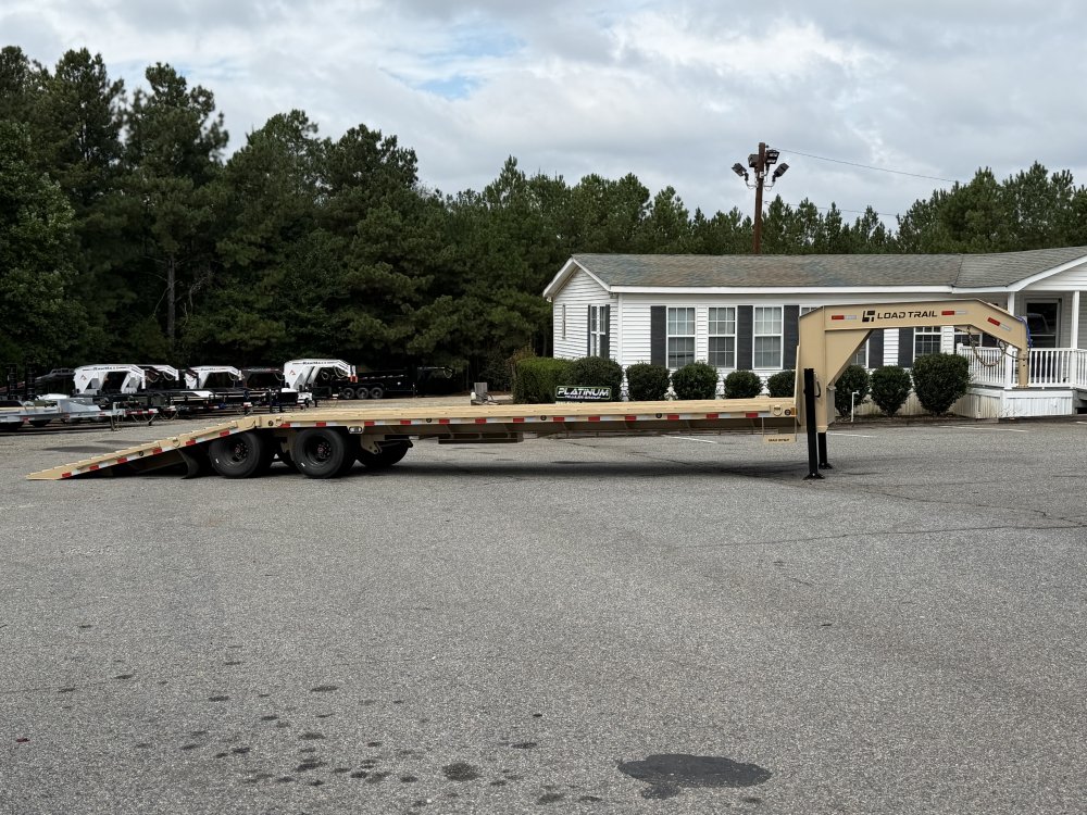 2027 Load Trail 102X36 GL Deckover Trailer W/12' HYDRAULIC DOVE TAIL, 14 PLY TIRE, HYDRAULIC JACKS, 