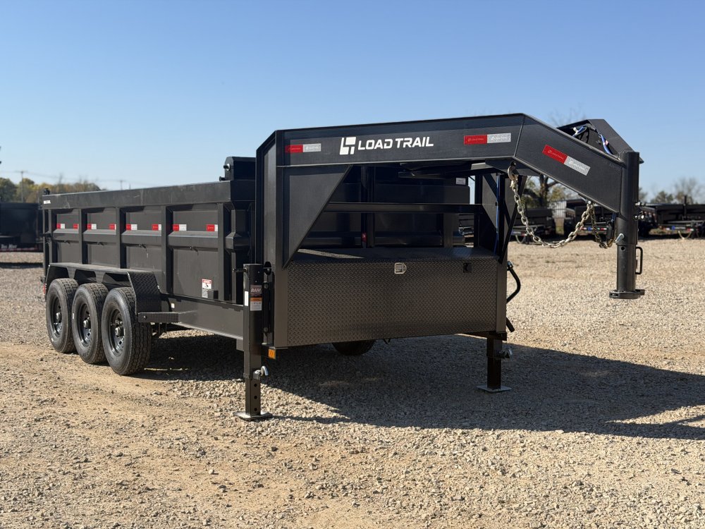 2027 83X16 DG LOAD TRAIL / 14 PLY TIRES / 36" SIDES / TELESCOPIC / 7 GAUGE / 21K GVWR / GOOSENECK DU