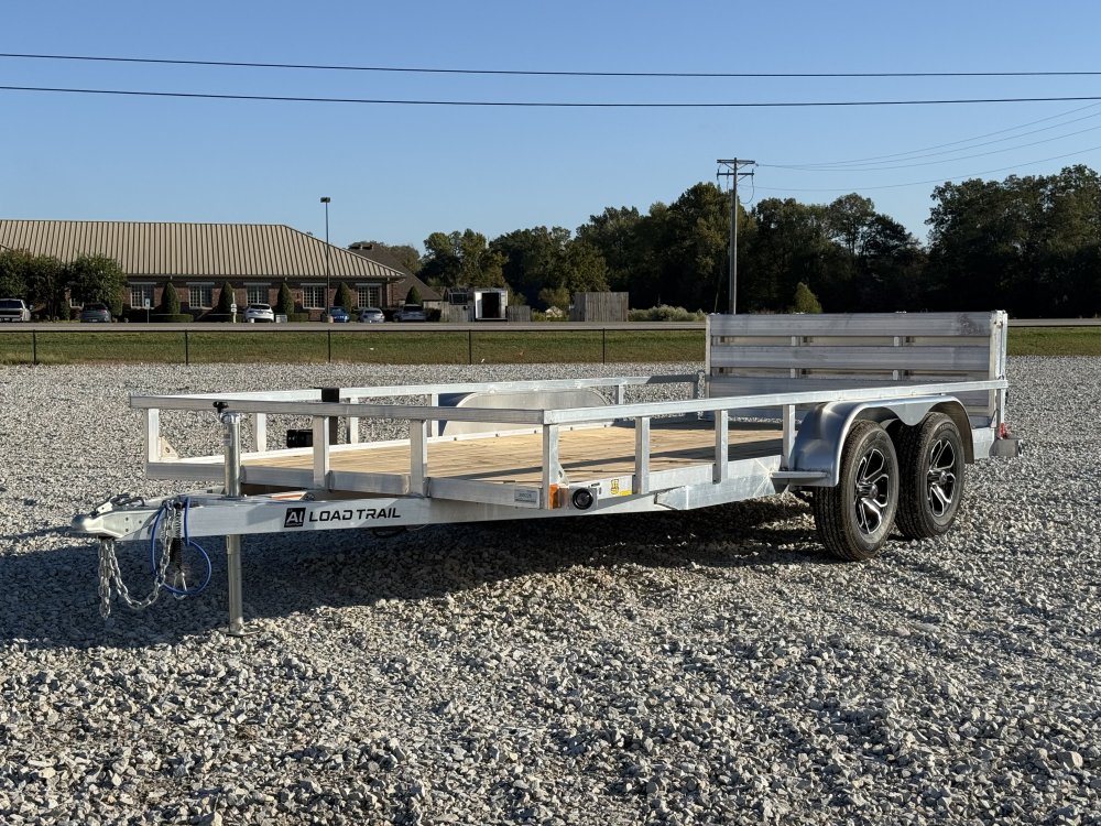 2027 Load Trail UA 83X16 TA / ALUMINUM FRAME/ 55" BI-FOLD TAILGATE / 2 BRAKE AXLES / ALUMINUM WHEELS