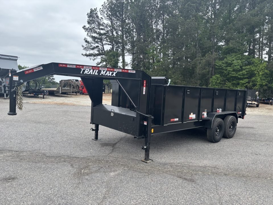 2026 Trail Maxx 83x16X3 TELESCOPIC CYLINDER 14K GVWR GOOSENECK HIGH SIDE Dump Trailer