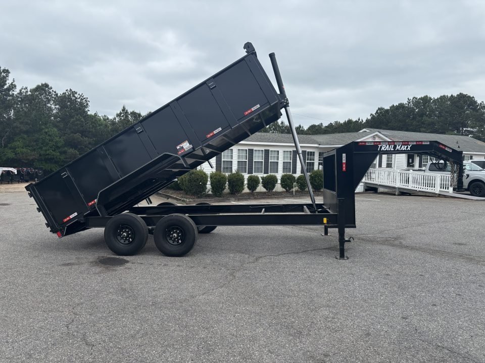 2026 Trail Maxx 83x16X3 TELESCOPIC CYLINDER 14K GVWR GOOSENECK HIGH SIDE Dump Trailer
