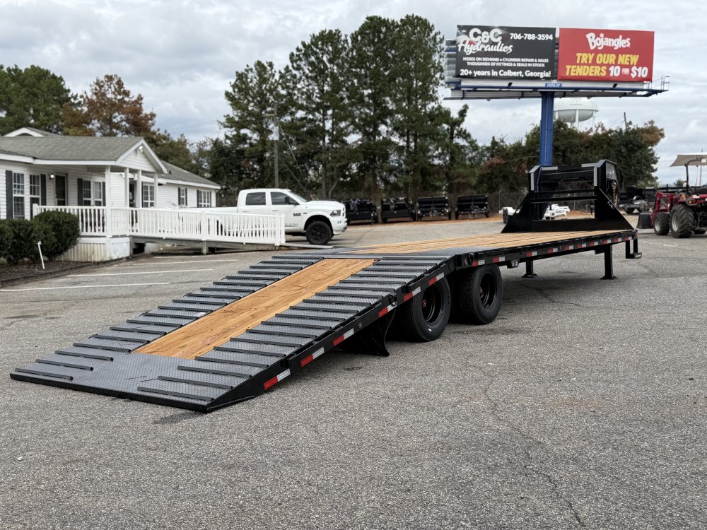 2027 Load Trail GL 102X32 25.9K 12' HYDRUALIC DOVETAIL 14PLY TIRES 4 BUTTON WIRELESS Flatbed Trailer