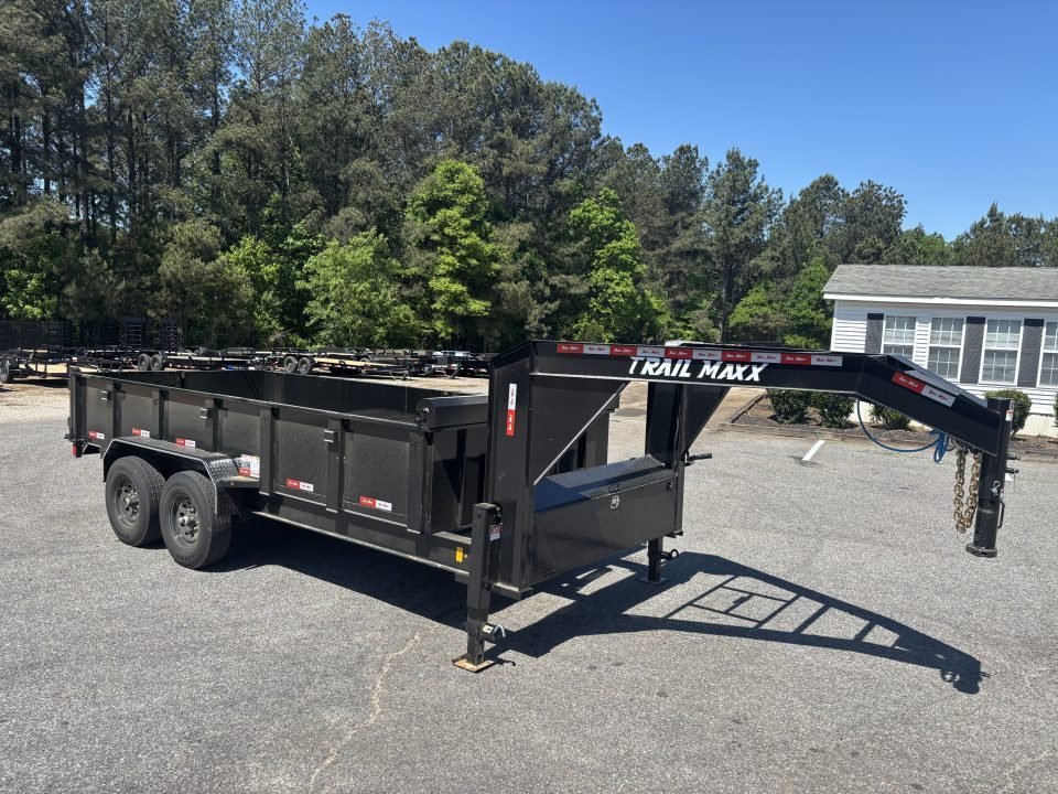 2026 Trail Maxx 83x16 TELESCOPIC CYLINDER 14K GVWR GOOSENECK Dump Trailer