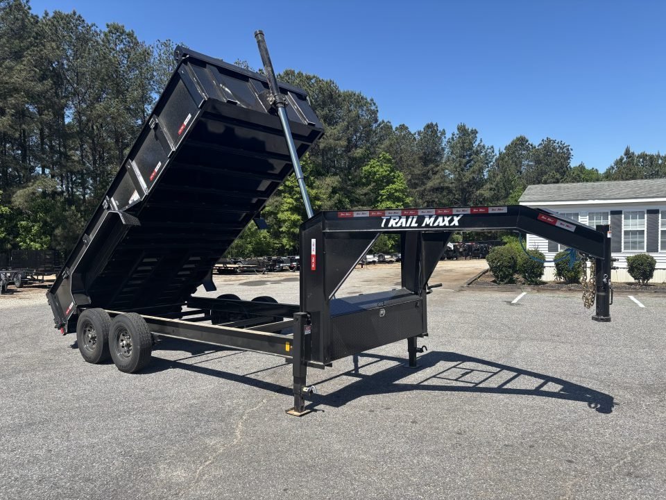 2026 Trail Maxx 83x16 TELESCOPIC CYLINDER 14K GVWR GOOSENECK Dump Trailer