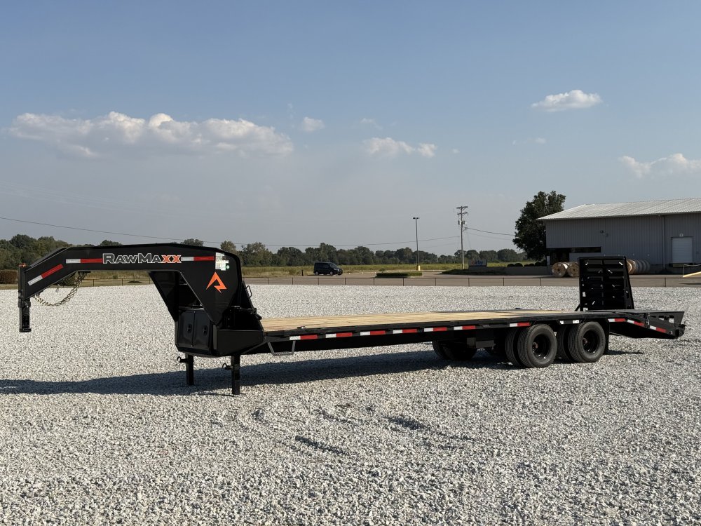 2027 RAWMAXX FDX 102X32 GOOSENECK W/12K AXLES, HYDRAULIC DISC BRAKES, MAXX RAMPS, TORQUE TUBE, AND 1