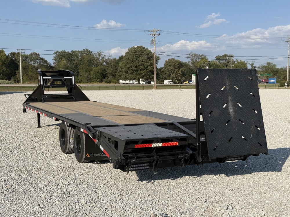 2027 RAWMAXX FDX 102X30 GOOSENECK W/12K AXLES, HYDRAULIC DISC BRAKES, MAXX RAMPS, TORQUE TUBE, AND 1