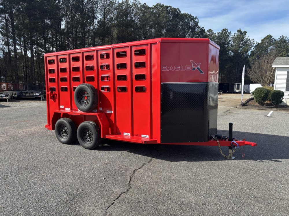 2026 Eagle X Trailers 14X 6'8" LIVESTOCK Stock / Stock Combo Trailer