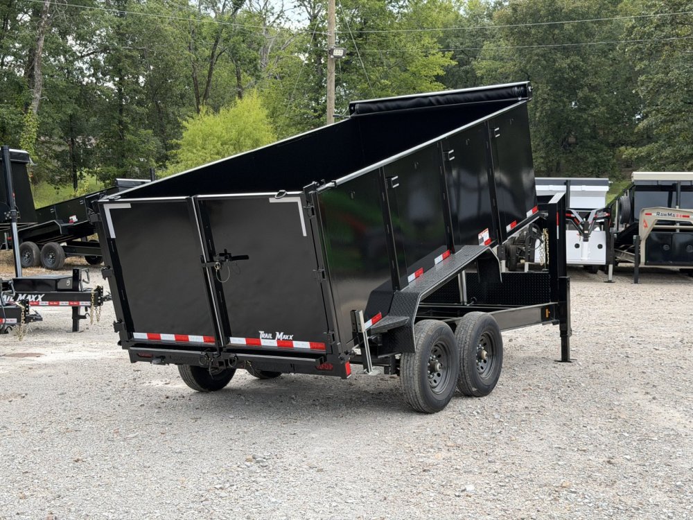 2026 Trail Maxx DT 83X14 4' SIDE 14K GVWR REAR STABILIZER JACKS GOOSENECK Dump Trailer