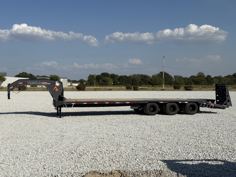 2027 RAWMAXX FDX 102X32 GOOSENECK W/TRIPLE 10K AXLES, MAXX RAMPS, TORQUE TUBE, AND 14 PLYS TIRES 30K