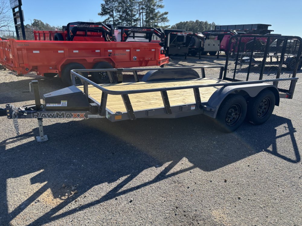 2026 RawMaxx UTX 77X14 FOLD UP GATE W/ TOOL BOX 7K GVWR Utility Trailer