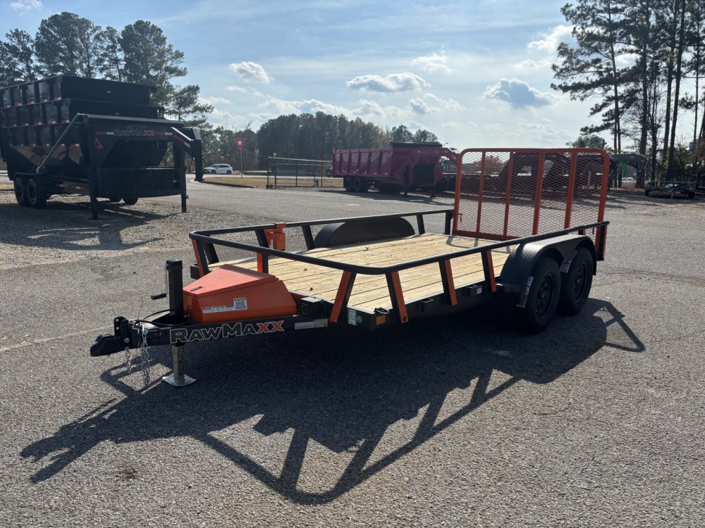 2026 RawMaxx UTX 83X14 4' FOLD UP GATE W/ TOOLBOX 7K GVWR Utility Trailer