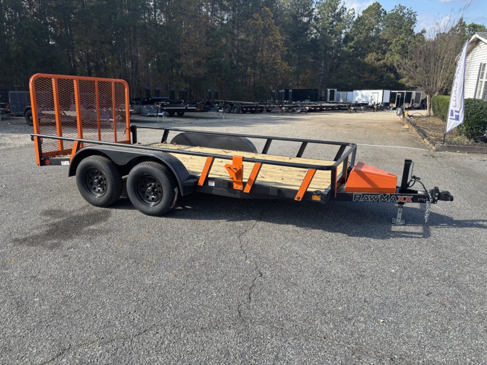2026 RawMaxx UTX 83X14 4' FOLD UP GATE W/ TOOLBOX 7K GVWR Utility Trailer