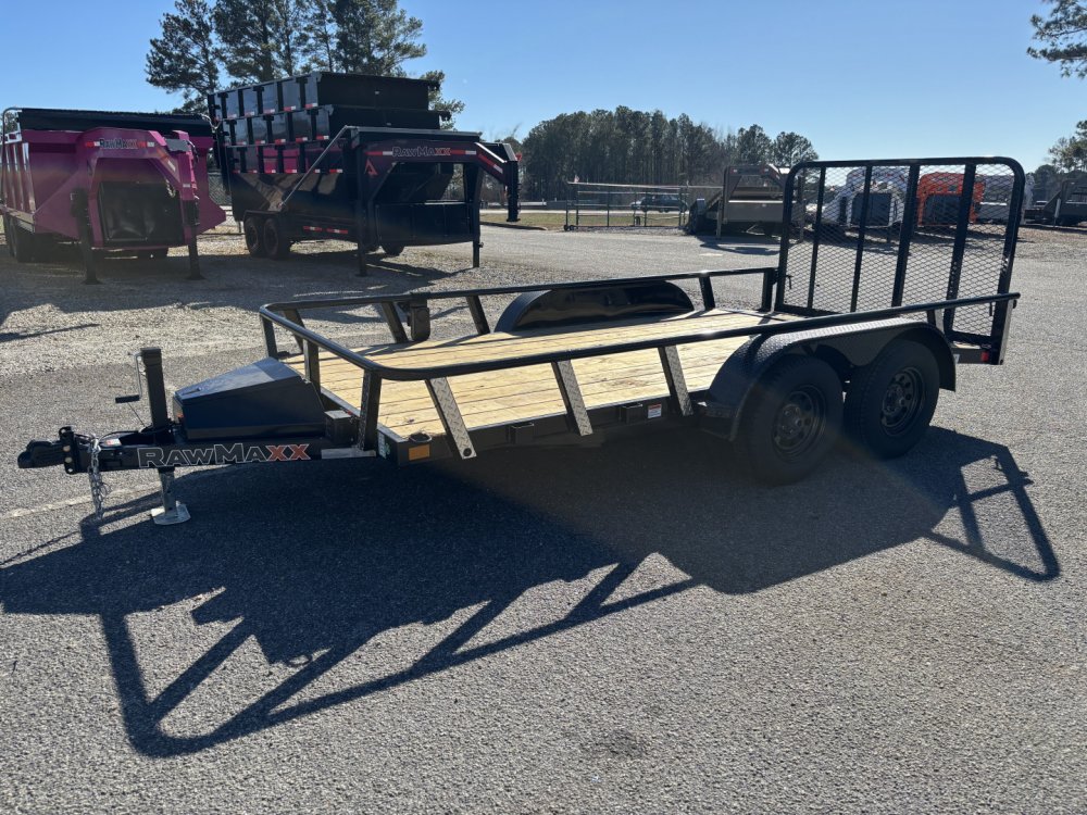 2026 RawMaxx UTX 77X14 FOLD UP GATE W/ TOOL BOX 7K GVWR Utility Trailer
