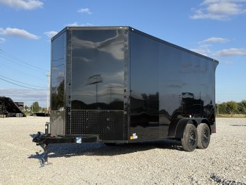 2027 SAWYER CARGO 7X16 WITH 7' INTERIOR / SCREWLESS / TORSION AXLES / POLYCOR / REAR SPOILER WITH LIGHTS / 7K GVWR