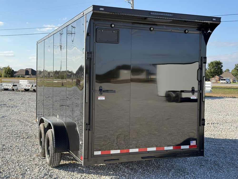 2027 SAWYER CARGO 7X16 WITH 7' INTERIOR / SCREWLESS / TORSION AXLES / POLYCOR / REAR SPOILER WITH LI