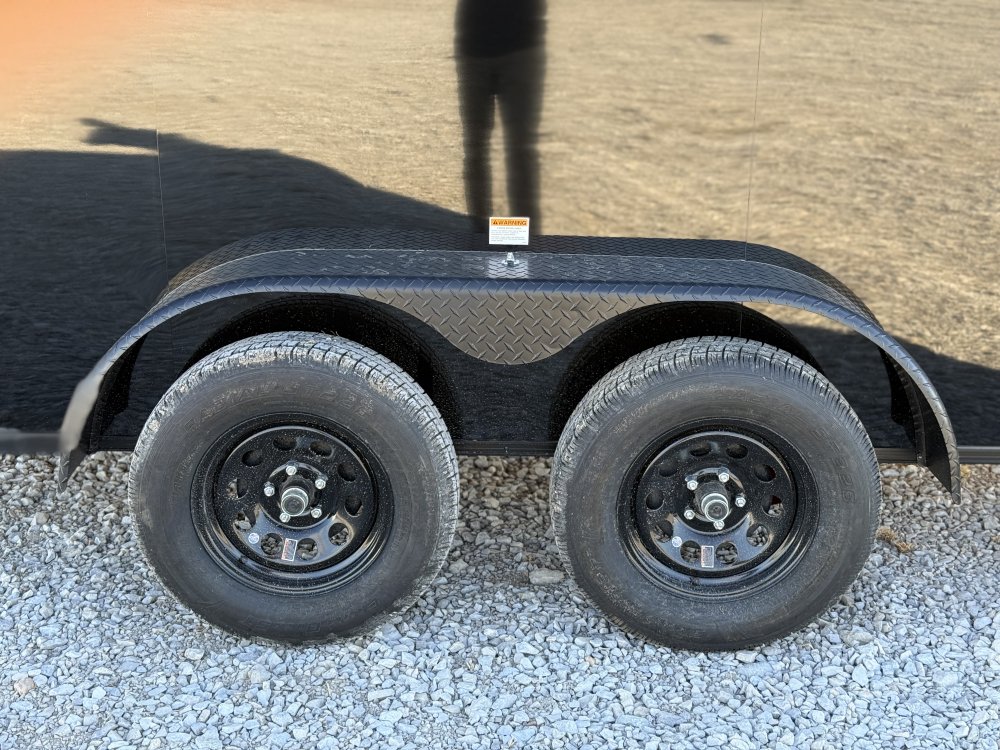 2027 SAWYER CARGO 7X16 WITH 7' INTERIOR / SCREWLESS / TORSION AXLES / POLYCOR / REAR SPOILER WITH LI