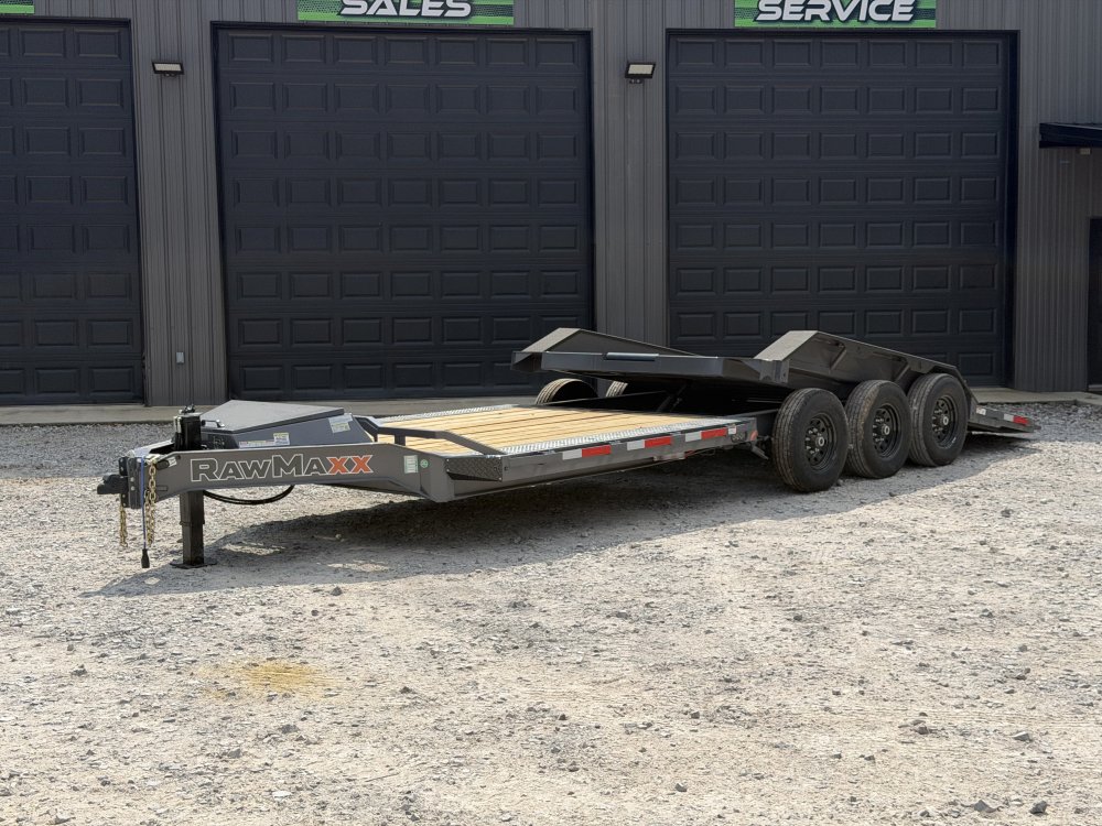 2026 RawMaxx G3X 102x26 21K GVWR Tilt Trailer HYDRAULIC STILLWELL JACK