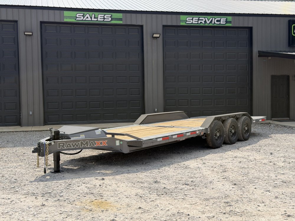 2026 RawMaxx G3X 102x26 21K GVWR Tilt Trailer HYDRAULIC STILLWELL JACK