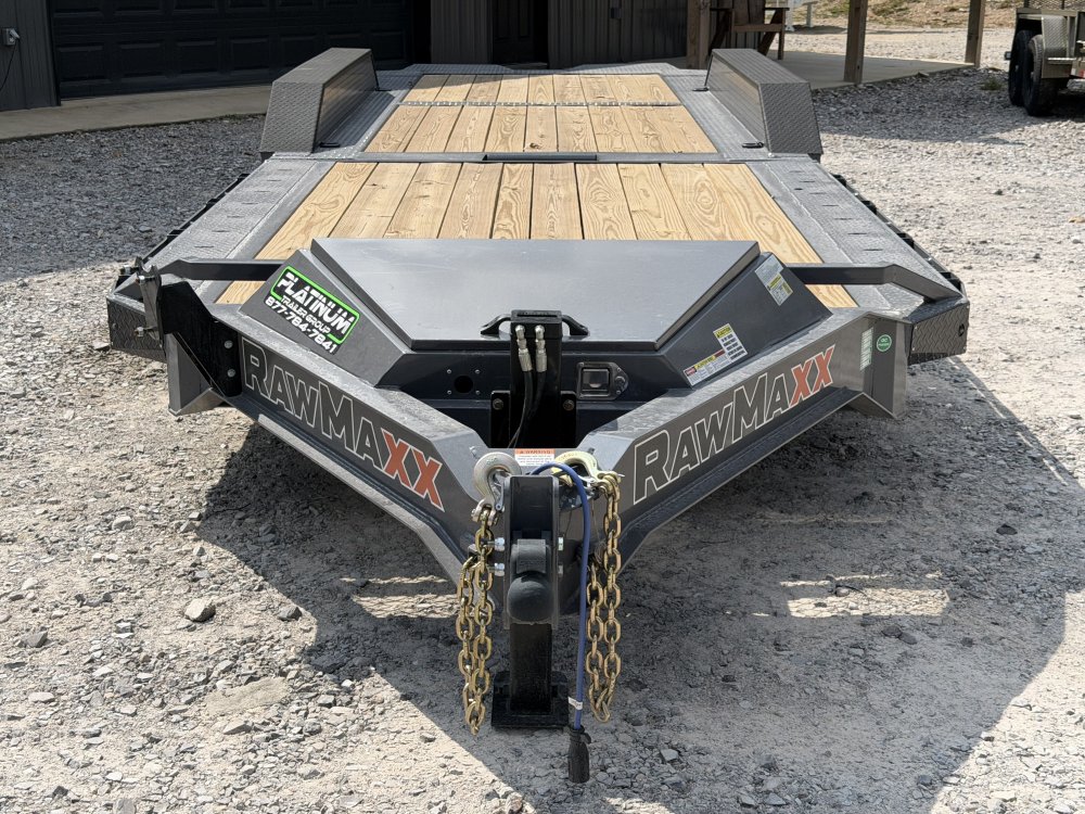 2026 RawMaxx G3X 102x26 21K GVWR Tilt Trailer HYDRAULIC STILLWELL JACK