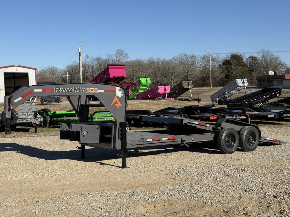 2026 RawMaxx G7X 83X22 Flatbed Trailer / 8" I-BEAM FRAME / CHAIN RACK / WINCH PLATE / TORSION SUSPEN