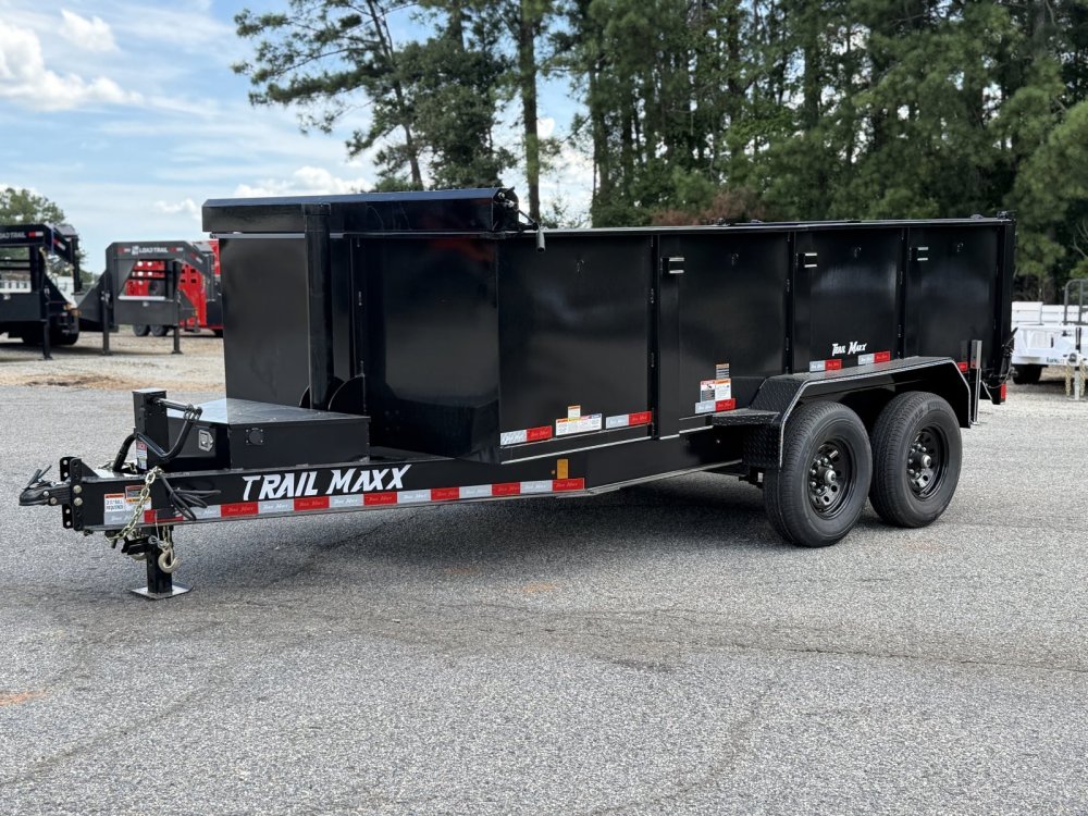 2026 Trail Maxx 83X14X3 HIGH SIDE TELESCOPIC W/REAR STABILIZER JACKS 14K GVWR Dump Trailer