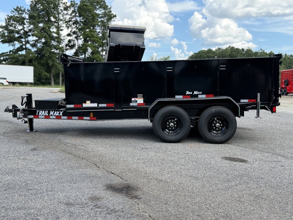 2026 Trail Maxx 83X14X3 HIGH SIDE TELESCOPIC W/REAR STABILIZER JACKS 14K GVWR Dump Trailer