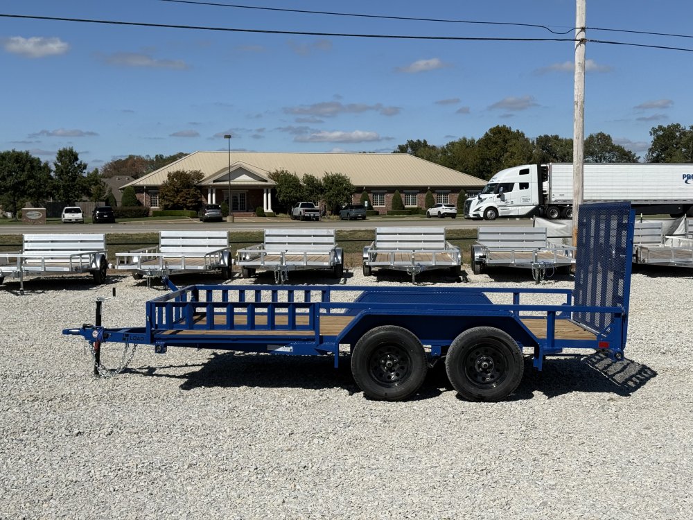2026 LOAD TRAIL UE 83X14 TANDEM AXLE W/4' FOLDING GATE AND SIDE LOAD RAMPS 7K GVWR UTILITY TRAILER