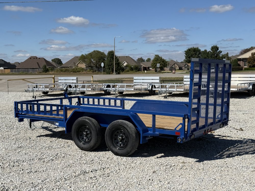 2026 LOAD TRAIL UE 83X14 TANDEM AXLE W/4' FOLDING GATE AND SIDE LOAD RAMPS 7K GVWR UTILITY TRAILER