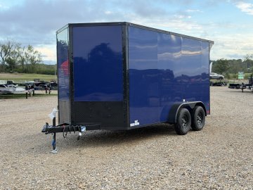 2027 SAWYER CARGO 7X14 WITH 7' INTERIOR / SCREWLESS / TORSION AXLES / POLYCOR / REAR SPOILER WITH LIGHTS / 7K GVWR