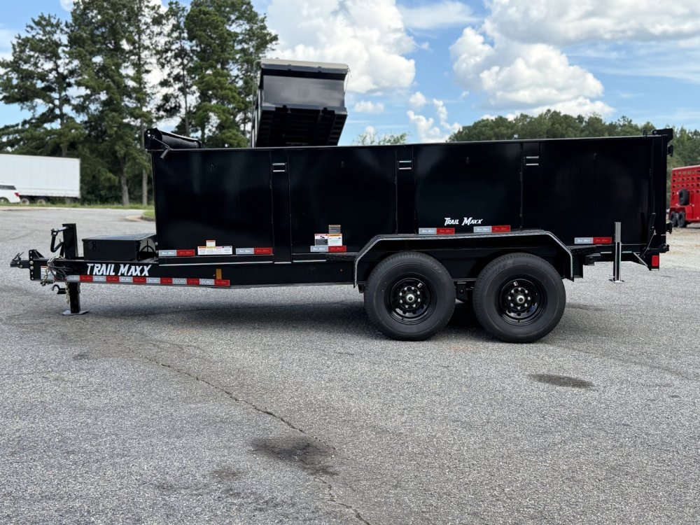 2026 Trail Maxx 83X14X3 HIGH SIDE TELESCOPIC W/REAR STABILIZER JACKS 14K GVWR Dump Trailer