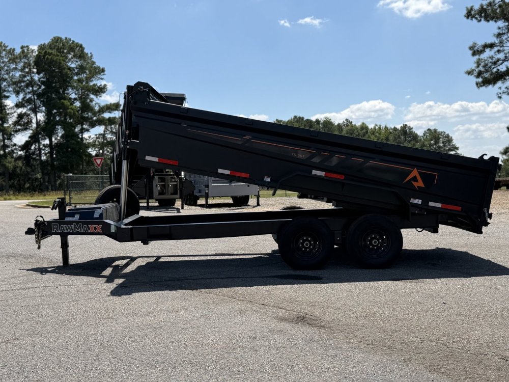2027 RawMaxx GDX KNIGHT 83X16 HIGH SIDE TELESCOPIC CYLINDER 14K GVWR Dump Trailer