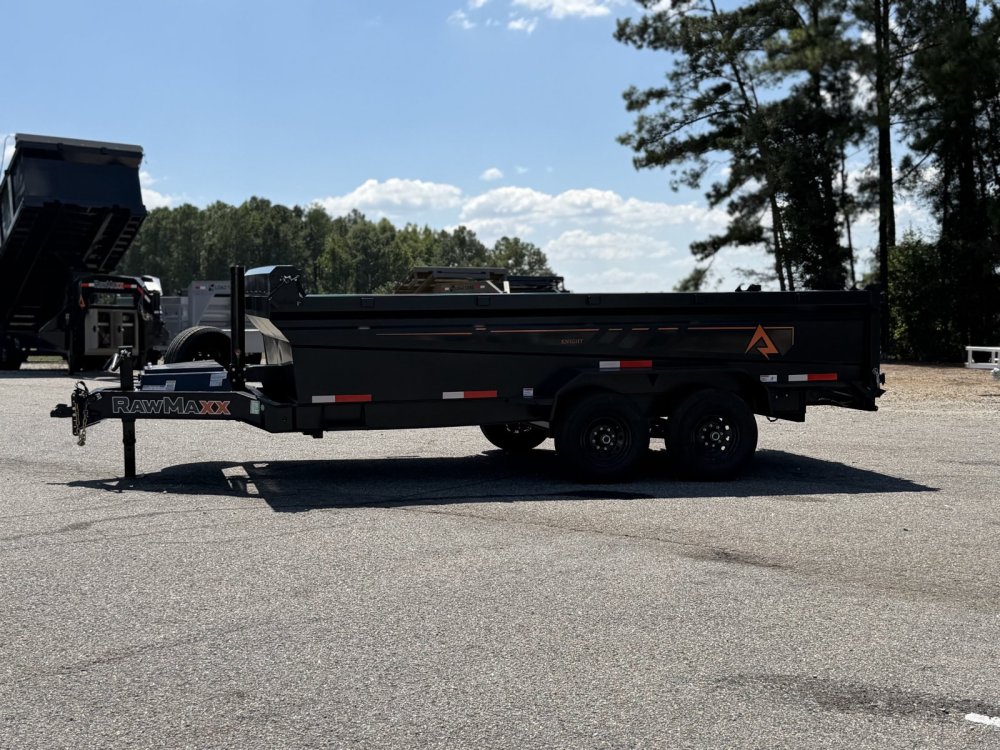 2027 RawMaxx GDX KNIGHT 83X16 HIGH SIDE TELESCOPIC CYLINDER 14K GVWR Dump Trailer