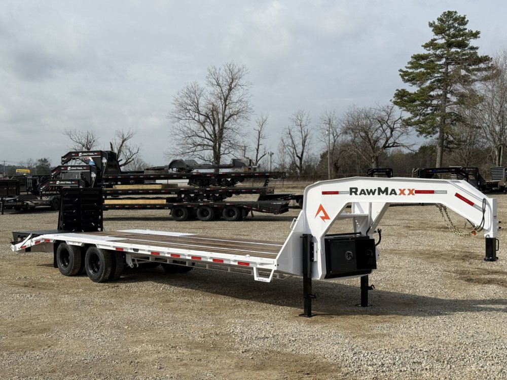 2026 RawMaxx FDX 102X30 Flatbed Trailer / 12" OC / MAXX RAMPS / BRIDGE FRAME / TORQUE TUBE / CHAIN R