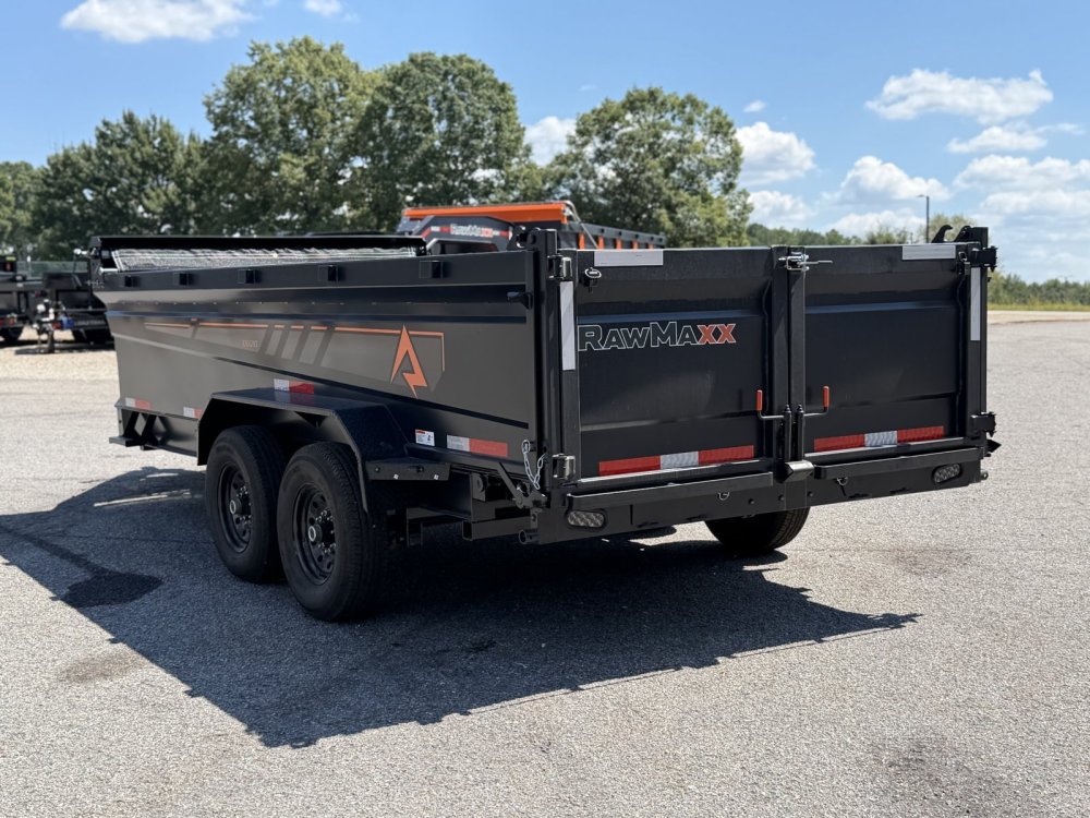 2027 RawMaxx GDX KNIGHT 83X16 HIGH SIDE TELESCOPIC CYLINDER 14K GVWR Dump Trailer