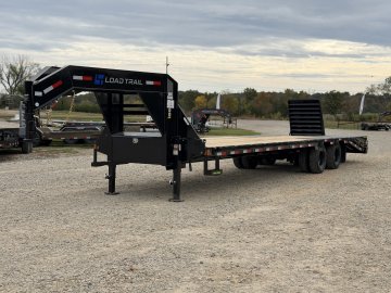 2027 102X32 GP LOAD TRAIL / 14 PLY TIRES / MAX RAMPS / WINCH PLATE / 25.9K GVWR / GOOSENECK FLATBED TRAILER