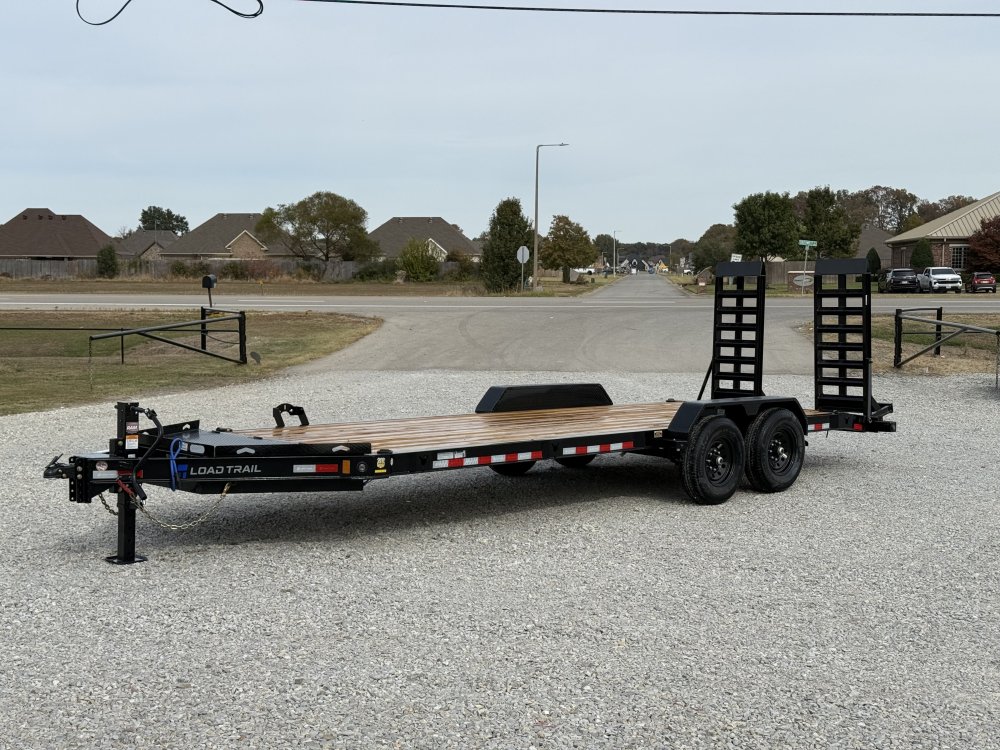 2027 Load Trail CB 83X22 I-BEAM W/FOLD UP RAMPS AND CHAIN TIE DOWNS 14K GVWR Equipment Trailer