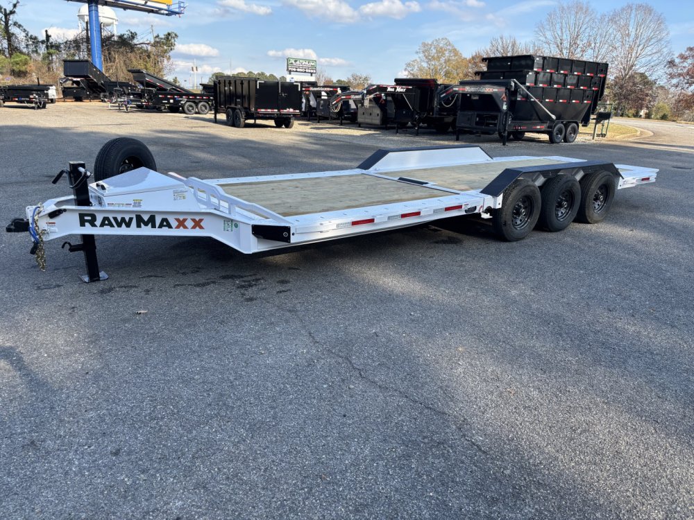 2026 RawMaxx G3X 102X26 BUMPER PULL GRAVITY TILT TRAILER RHINO LINED FENDERS 21K GVWR Tilt Trailer