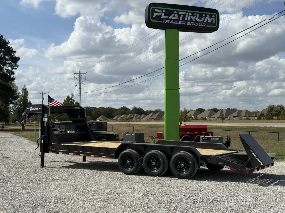 2027 Load Trail GC 83X24 GOOSENECK W/MAX RAMPS, 14 PLYS, AND 4' RAISED NECK 21K GVWR Equipment Trail