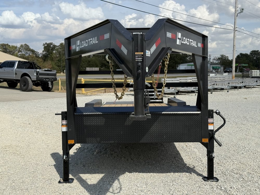 2027 Load Trail GC 83X24 GOOSENECK W/MAX RAMPS, 14 PLYS, AND 4' RAISED NECK 21K GVWR Equipment Trail