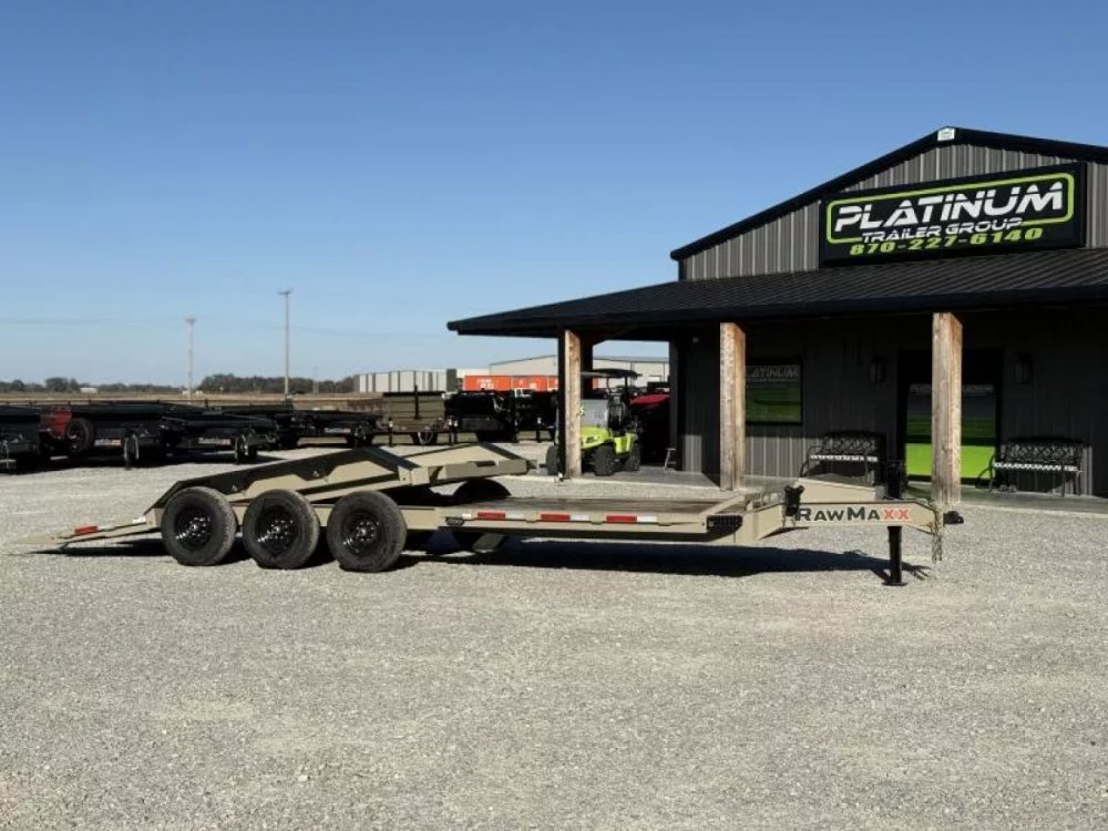 2026 RawMaxx G3X 102X26 EQUIPMENT W/RHINO LINED FENDERS 21K GVWR GRAVITY Tilt Trailer